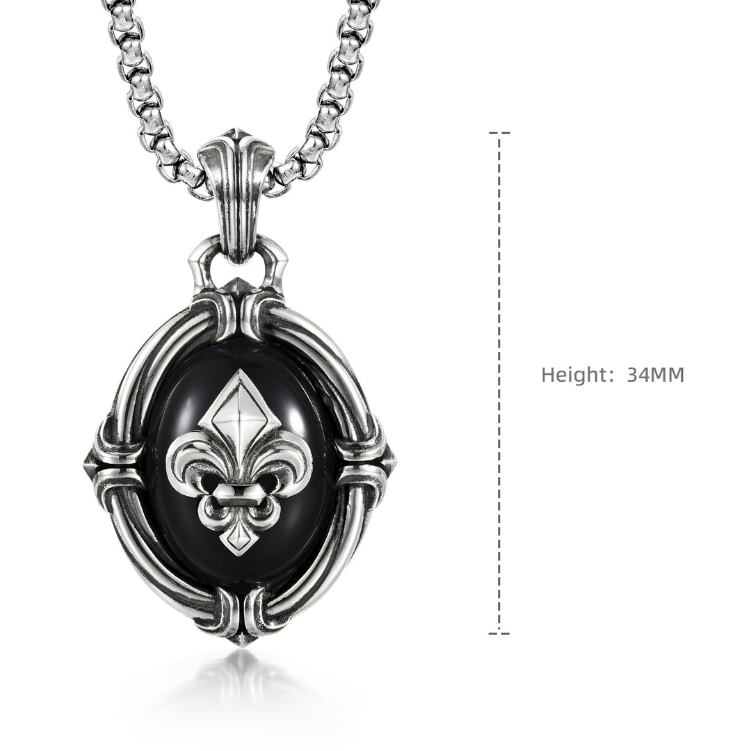 Vintage Fleur De Lis Medal Pendant