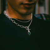 Emerald Sterling Silver Gold Necklaces