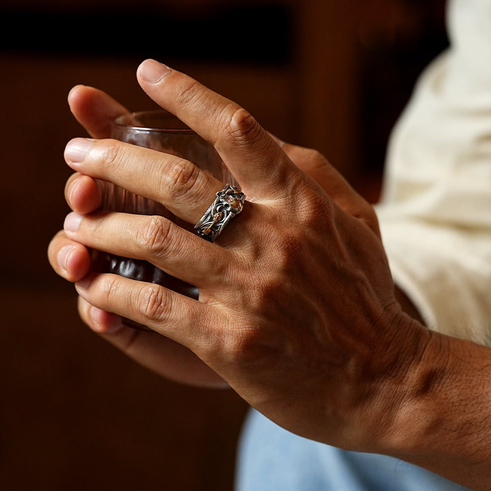 Vintage Buffalo Skull Ring