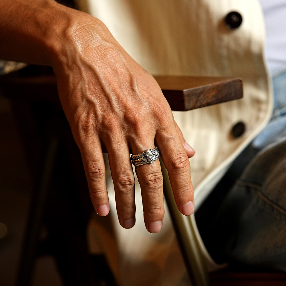 Vintage Buffalo Skull Ring