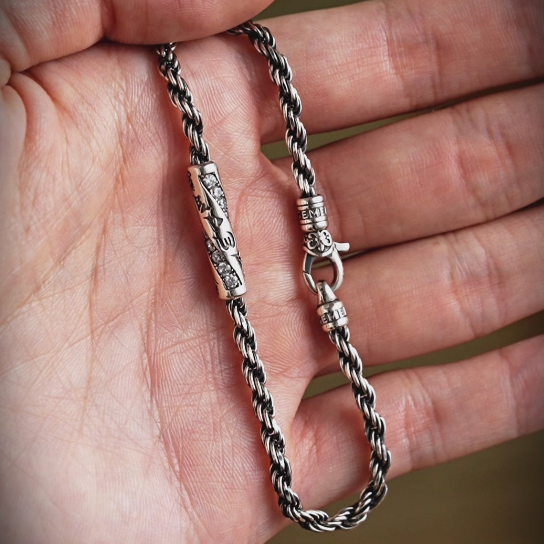 Vintage Sentinel Mantra Rope Bracelet