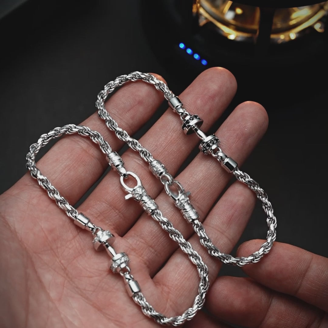 Dumbbell Rope Chain Bracelet