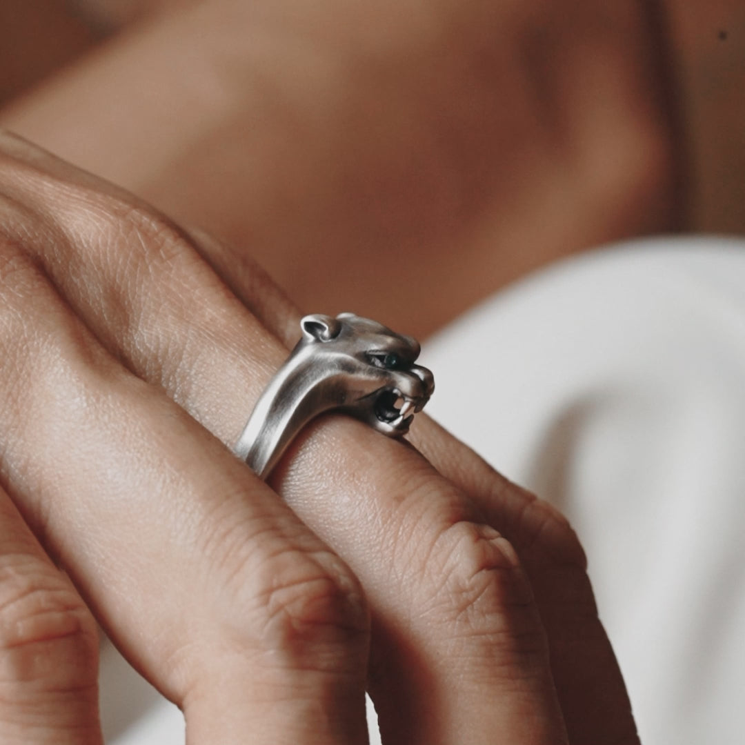 Vintage Roaring Panther Ring