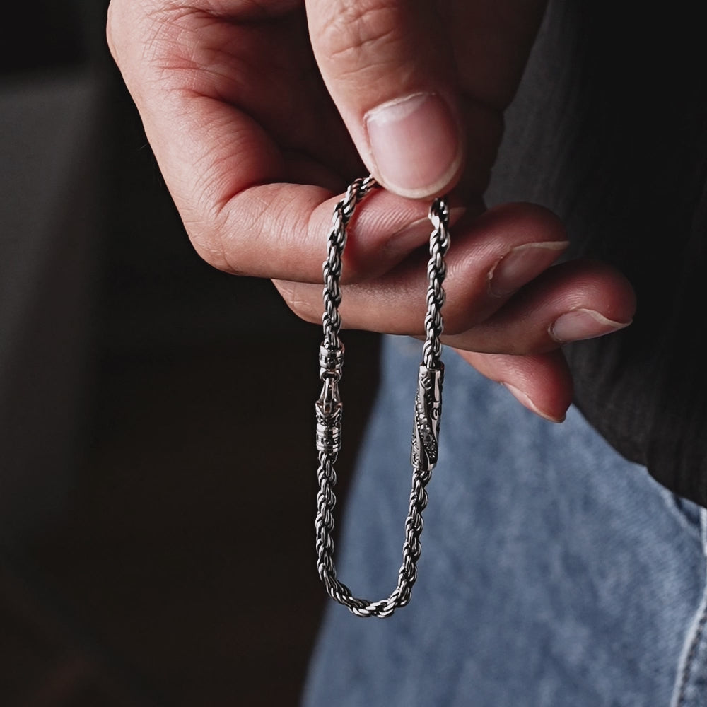 Vintage Sentinel Mantra Rope Bracelet