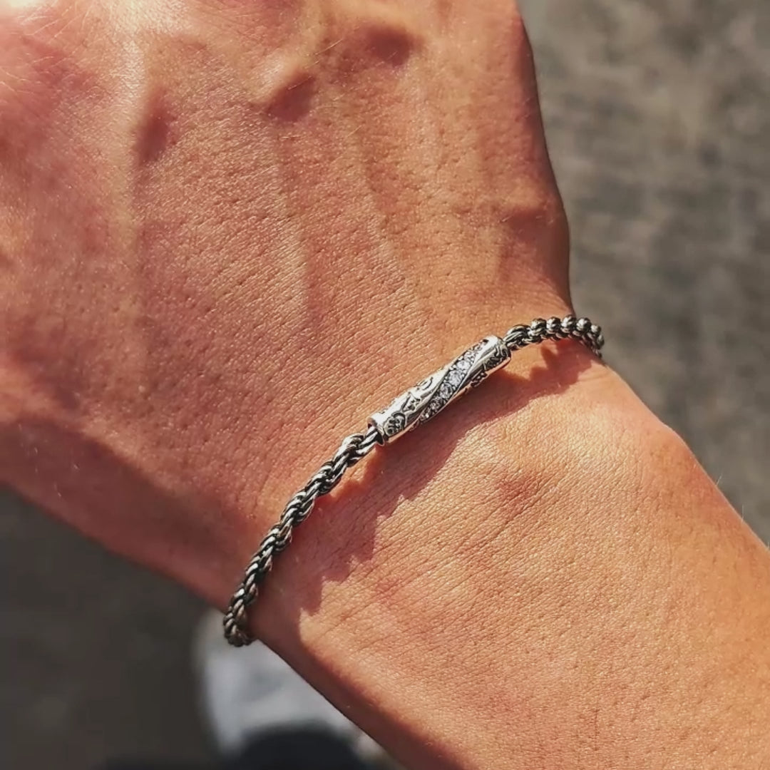 Vintage Sentinel Mantra Rope Bracelet