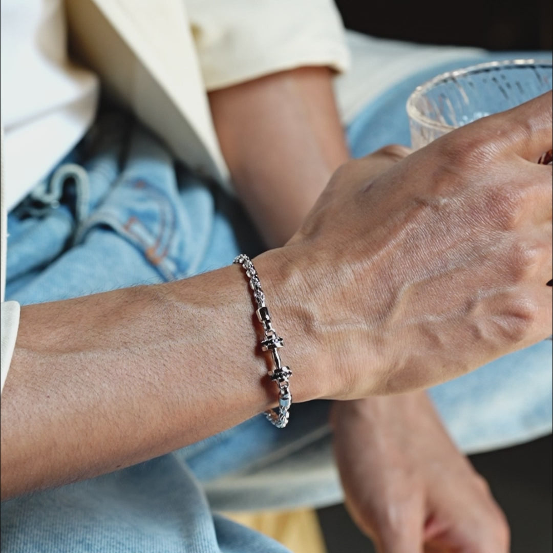 Dumbbell Rope Chain Bracelet