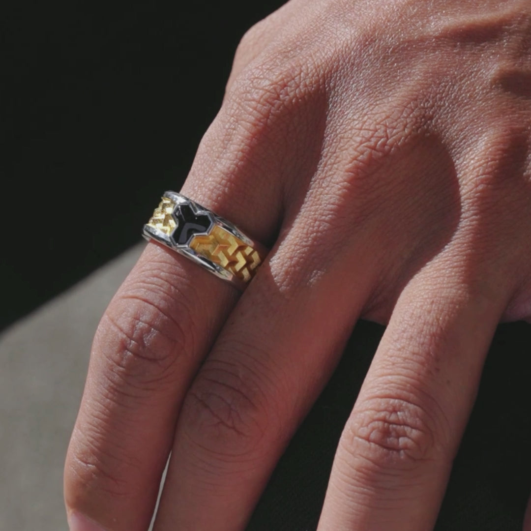 Black Badge Golden Armor Ring