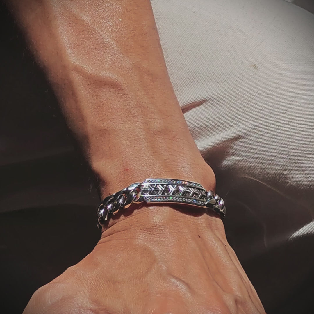 Vintage Armor Statement Cuban Link Bracelet
