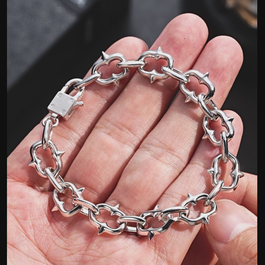 Thorned Spiked Chain Link Bracelet