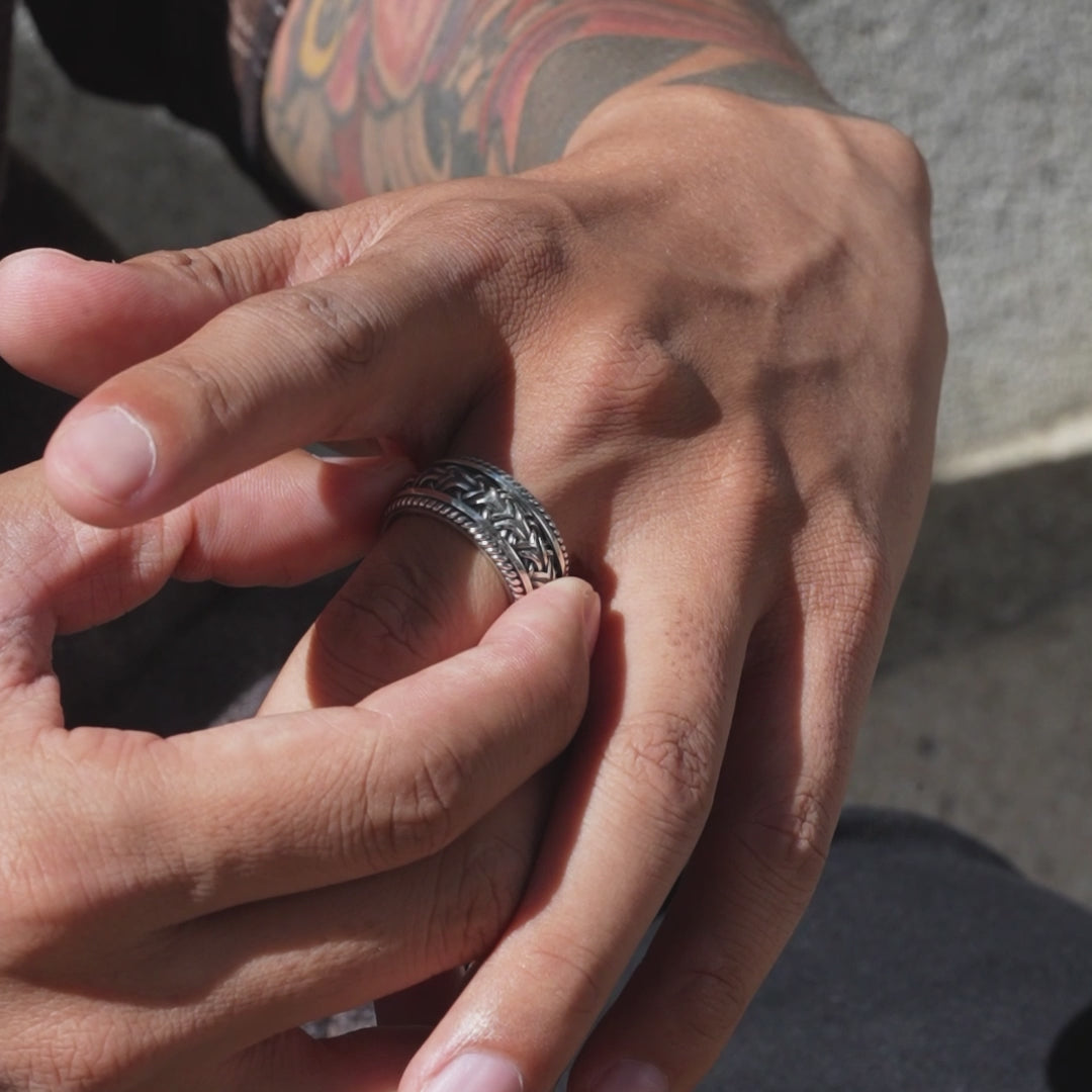 Vintage Braided Wheat Cable Ring Band