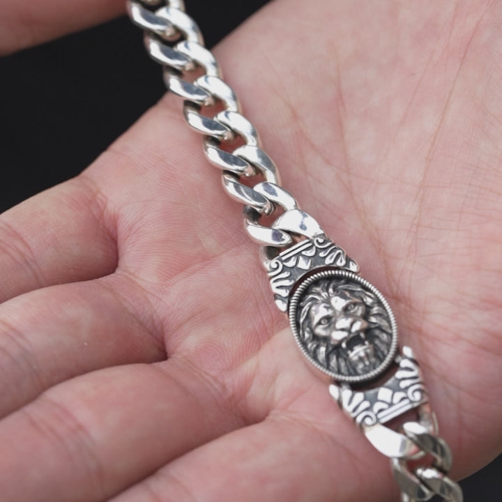 10mm Majestic Lion Cuban Bracelet