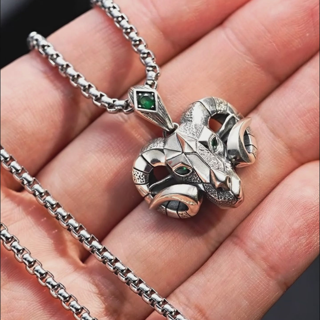Vintage Guardian Ram Pendant
