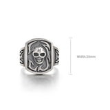 IDEAGEMER Skull Sterling Silver Rings