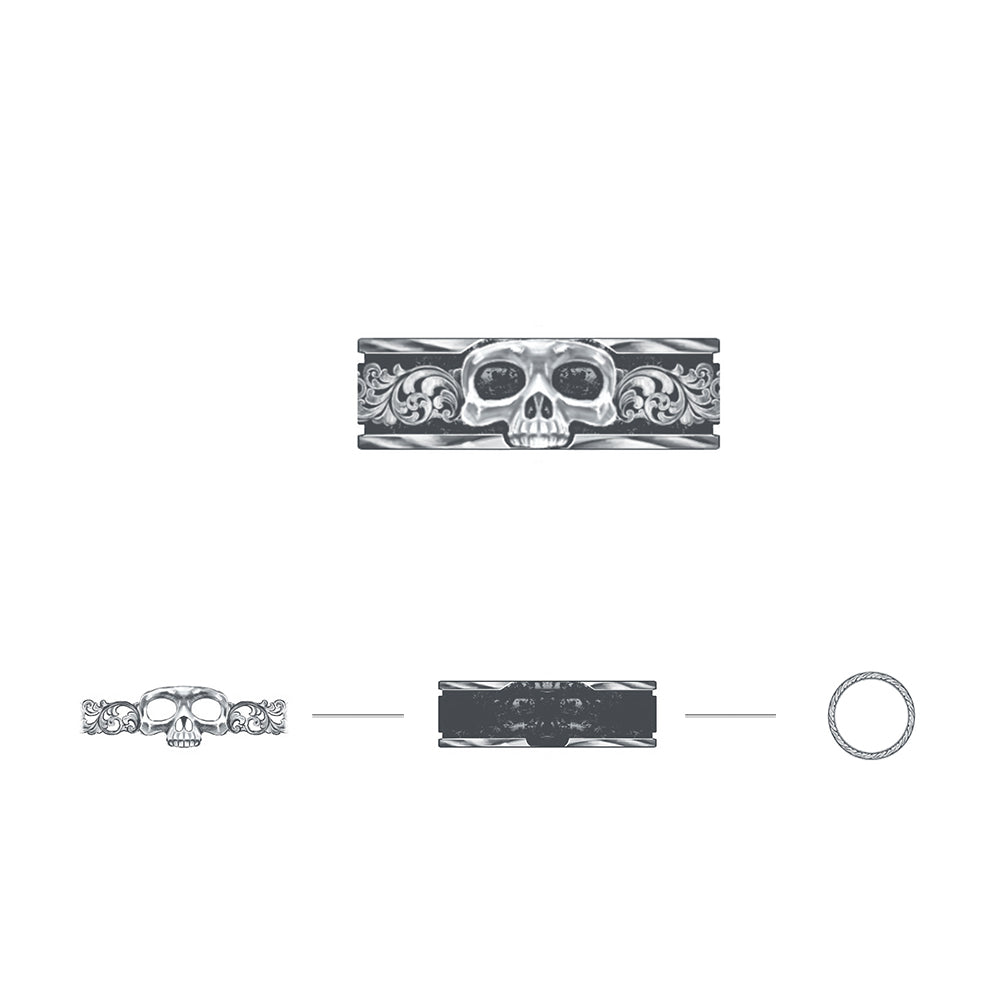 IDEAGEME Original Skull Sterling Silver Rings
