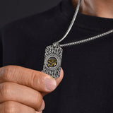 Vintage Eye of Horus Dog Tag Pendant