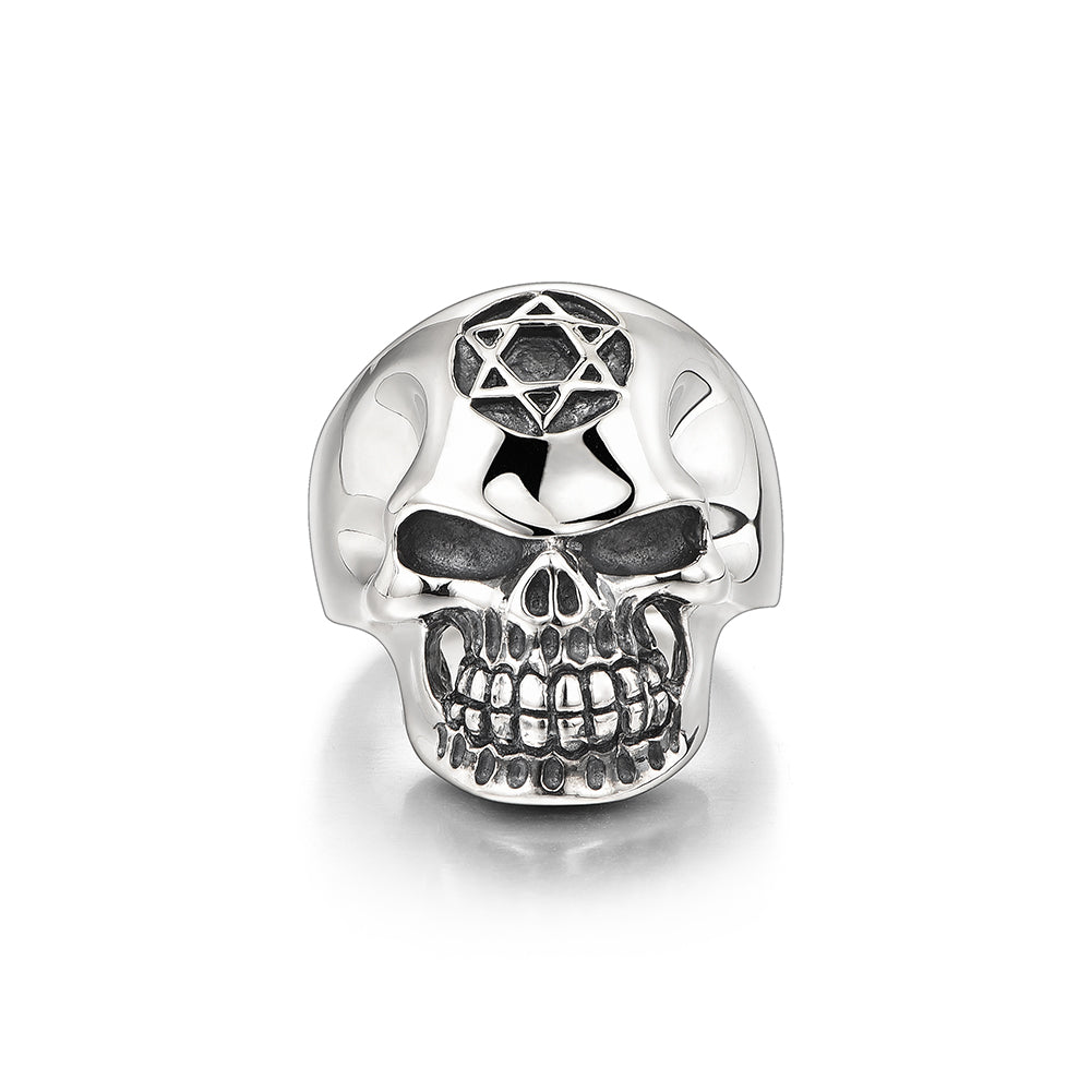 IDEAGEMER Designer Skull Sterling Silver Rings