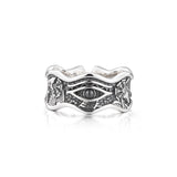 IDEAGEMER Eye Of God Horus Vintage Sterling Silver Rings