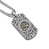 Vintage Eye of Horus Dog Tag Pendant