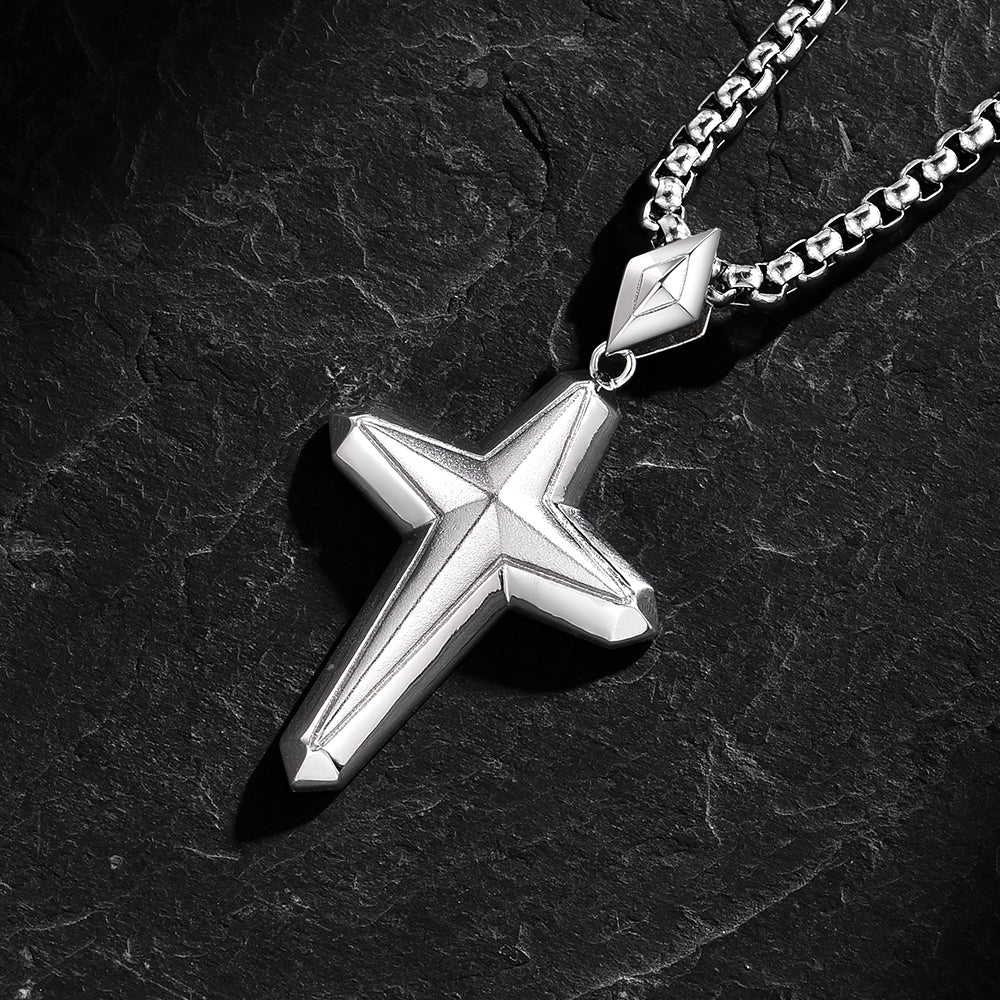 IDEAGEMER Sterling Silver Cross Necklace Pendants