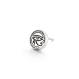 IDEAGEMER Eye Of Horus Sterling Silver Stud Earrings