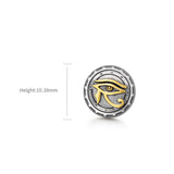 IDEAGEMER Eye Of Horus Vintage Sterling Silver Stud Earrings