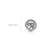 IDEAGEMER Eye Of Horus Sterling Silver Stud Earrings